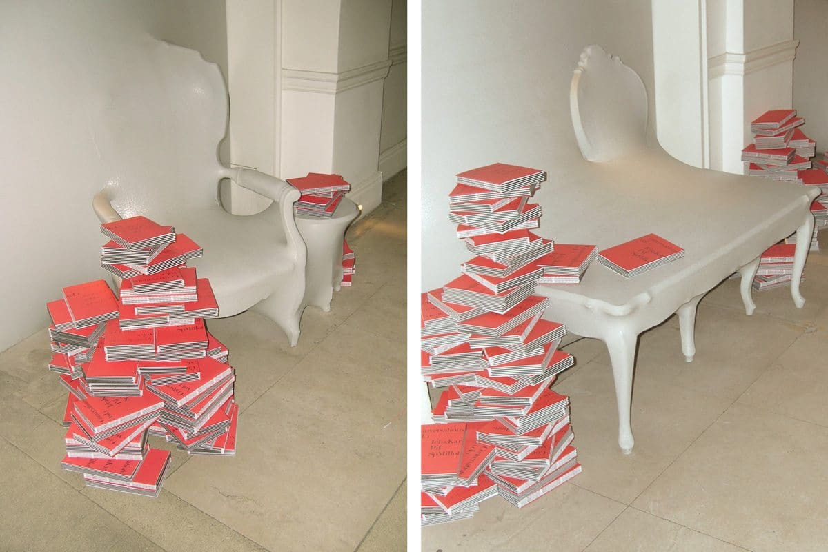 Le livre Conversations Vol1, une discussion entre IchetKar, Pif et Sp Millot est exposé au Sketch, le restaurant étoilé de Londres