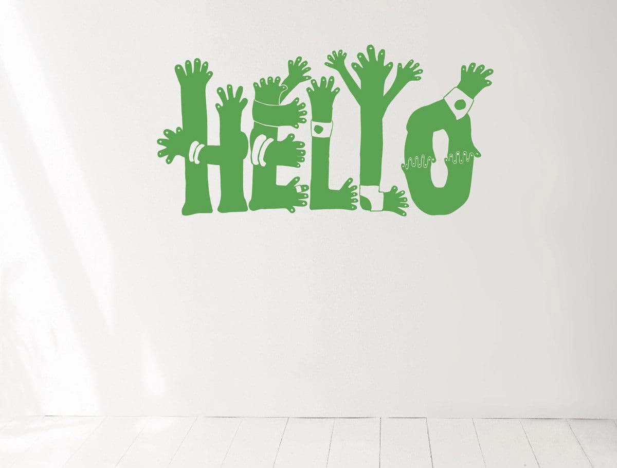 Wallsticker Hello, pour dire bonjour, design IchetKar, édition domestic