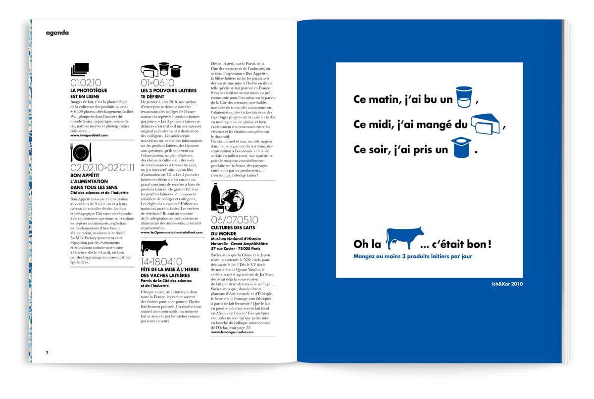 bloc-notes 1 intérieur pictos vache yaourt fromage par ichetkar