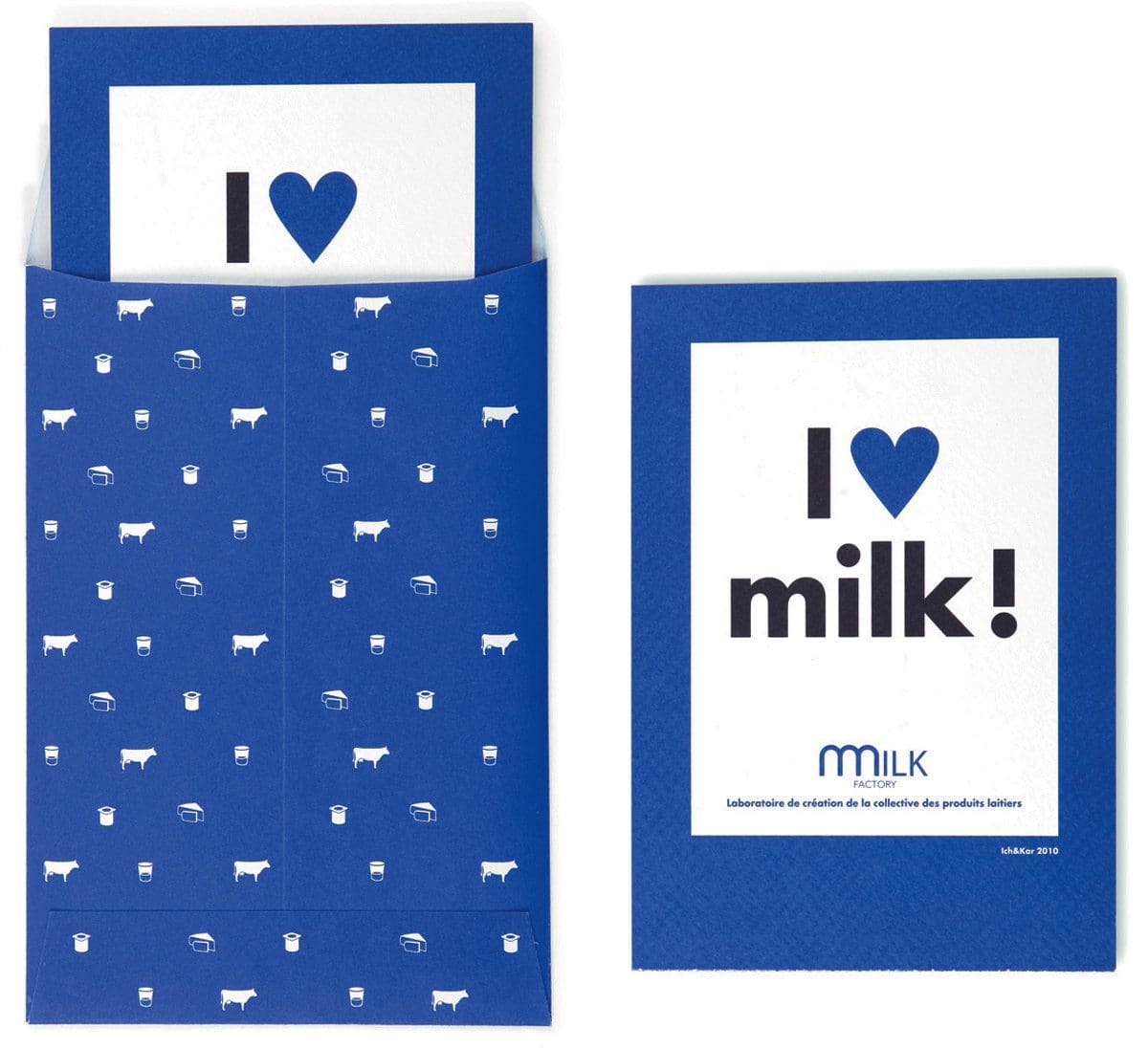 milk kit boites et badges pictogrammes vache pour la milk factory