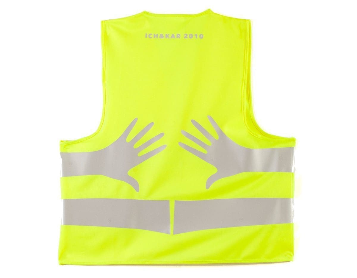 Le gilet jaune rétro réfléchissant, design IchetKar