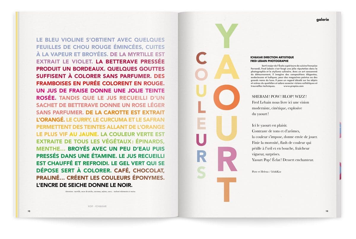 bloc notes 6 yaourt typographie colorée couleurs yaourt ichetkar