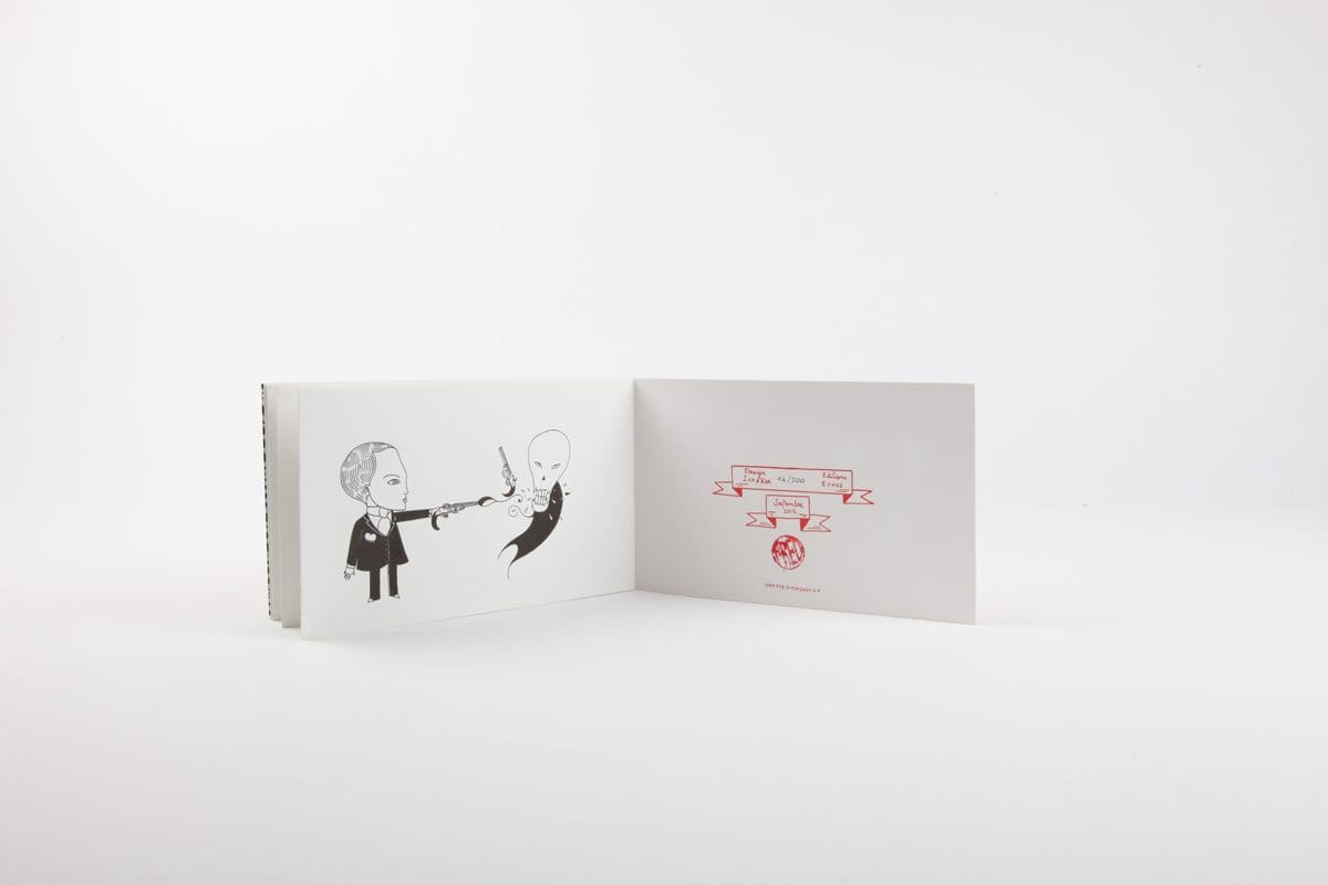 Livre-objet intérieur de Fred Le Chevalier. Design graphique par Ich&Kar. Editions Echos.