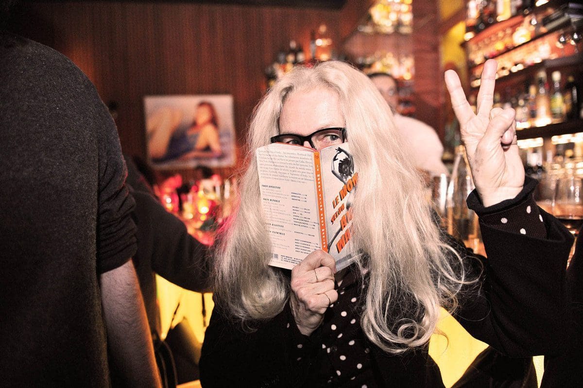 Dominique Issermann, lors de la soirée de lancement du livre "Le monde selon Andy wahloo".