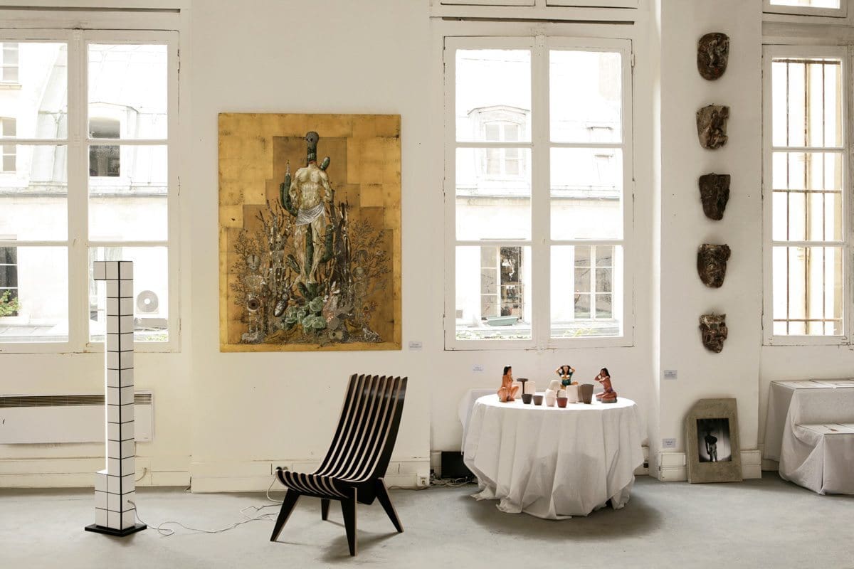 Exposition La bande de Mexico, Paris Design Week 2014, tableau de Eudes Menichetti, restaurant le Derrière