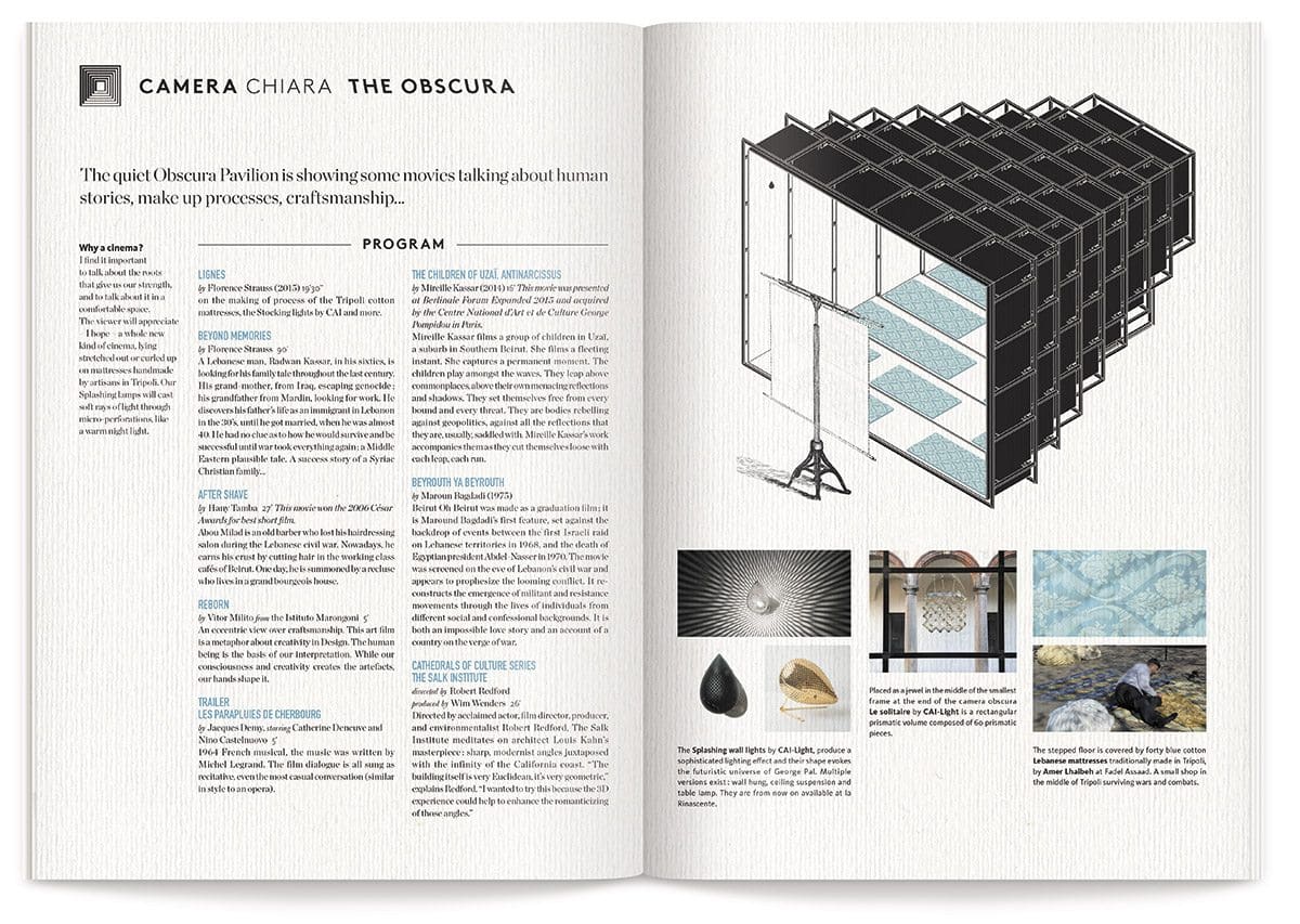 Camera Chiara, the obscura, livret exposition d'Annabel Karim Kassar, design IchetKar