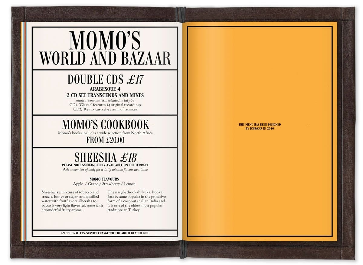 menu momo mo'café bazaar ichetkar