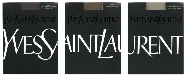 Ichetkar relève le défi de concevoir le packaging des collants YSL sur demande d'Alber Elbaz.