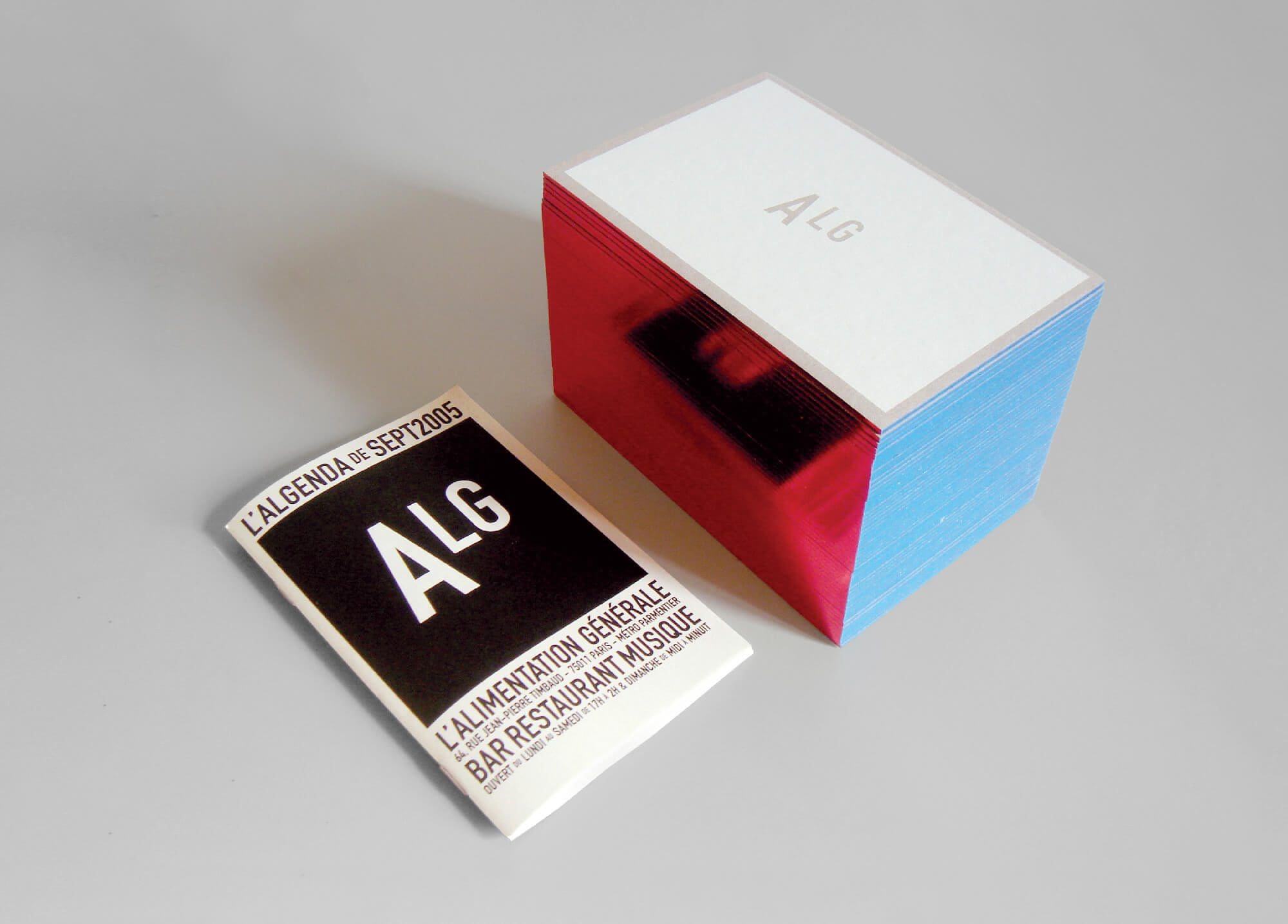 Identité visuelle de l'Alimentation Generale, ALG, bar parisien. design IchetKar