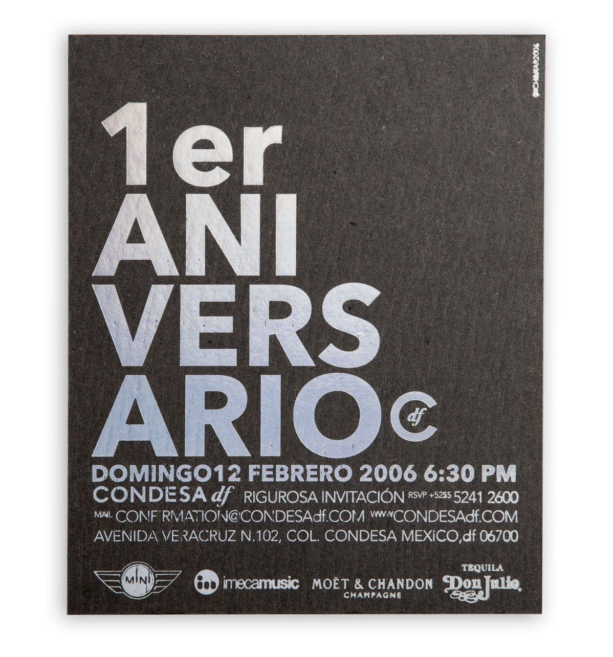 condesa carte anniversaire meet la pinata lune impression argent