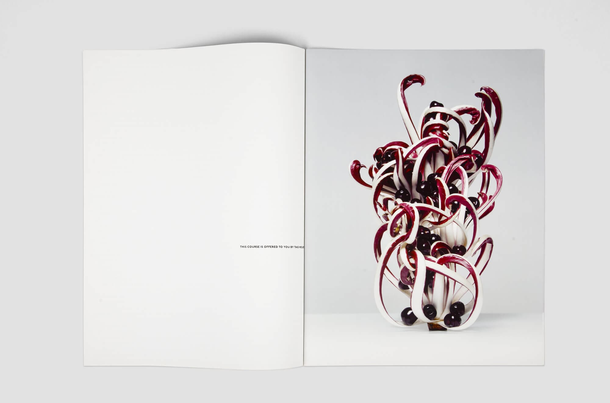 Ich et kar imagine un livre hor du commun, this course is offered by tag heuer, série de photographies d’Erwann Frotin, qui immortalise les fantaisies culinaires réalisées par Prosper et Fortunée sous la direction de Pierre Gagnaire