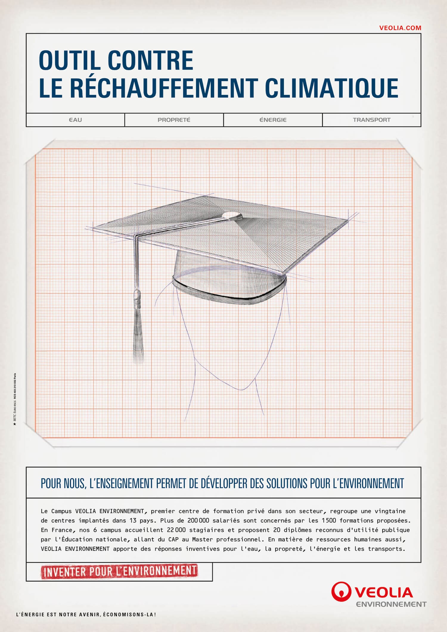 illustration pour la pub veolia environnement à la demande de l'agence de publicité betc, design ich&kar