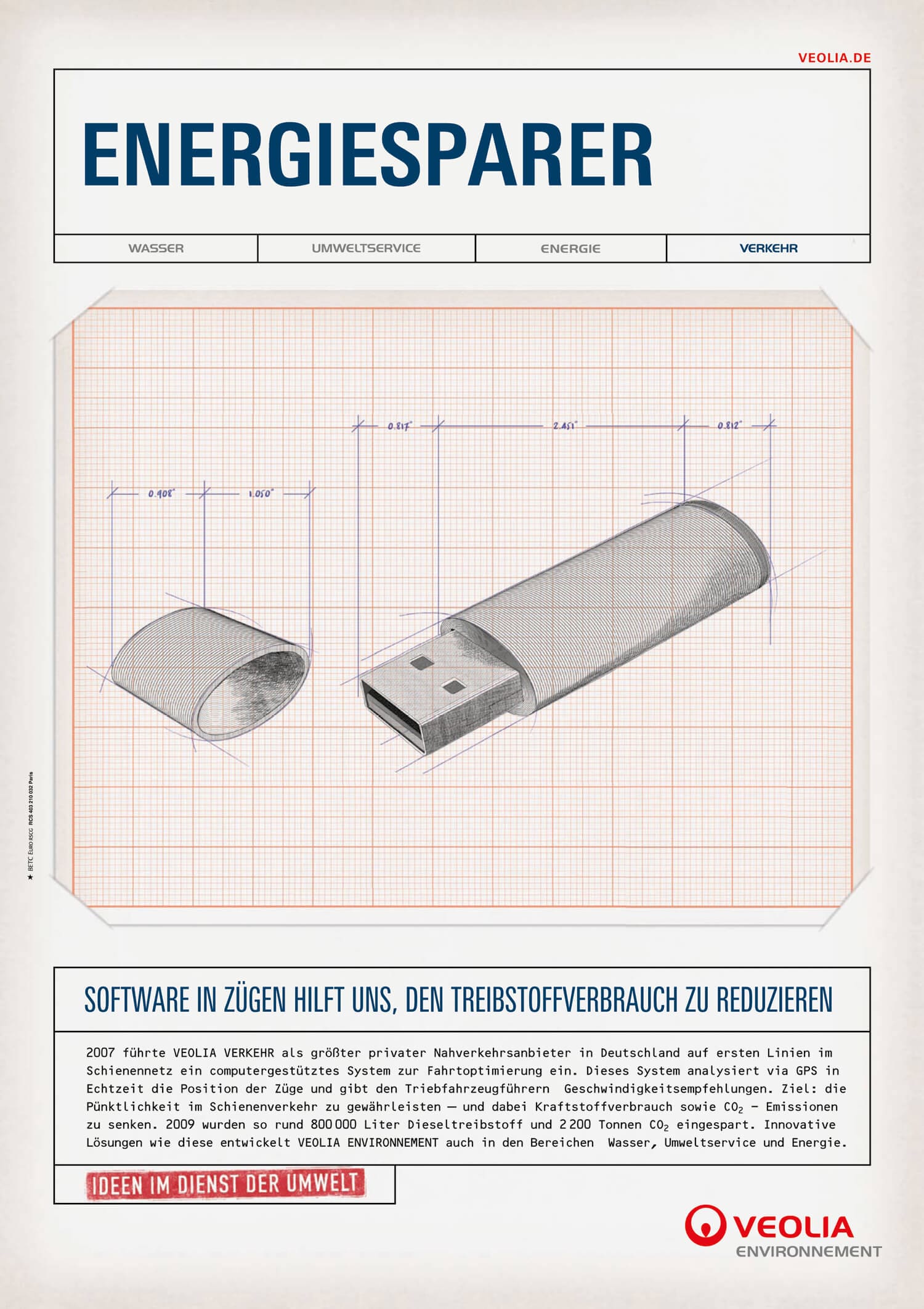 illustration pour la pub veolia environnement à la demande de l'agence de publicité betc, design ich&kar
