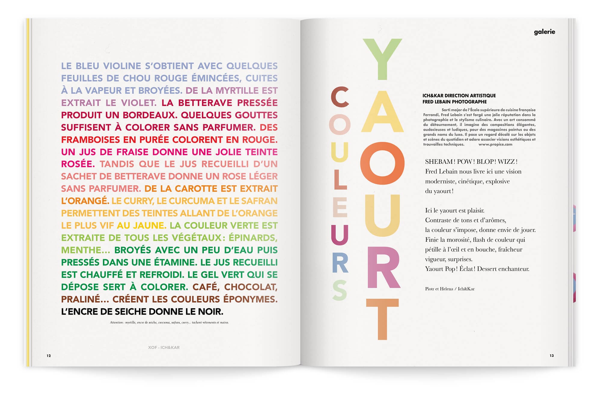 bloc notes 6 yaourt typographie colorée couleurs yaourt ichetkar