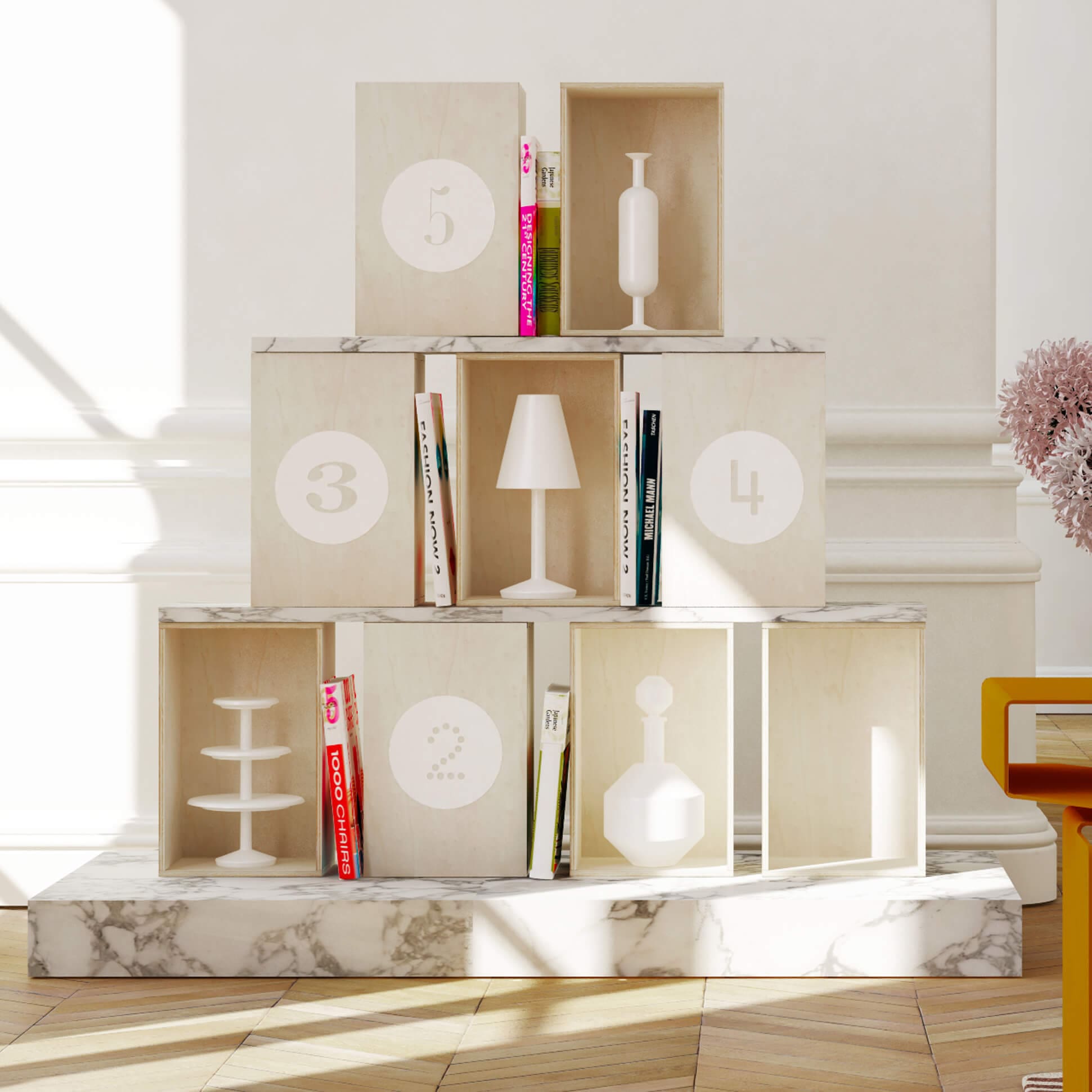 boites designerbox dans un intérieur moderne et contemporain dessinées par ichetkar