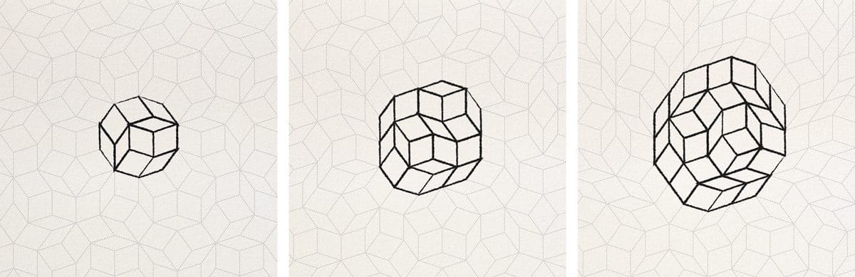 Le motif géométrique Penrose dessine les tables d'Ich&Kar