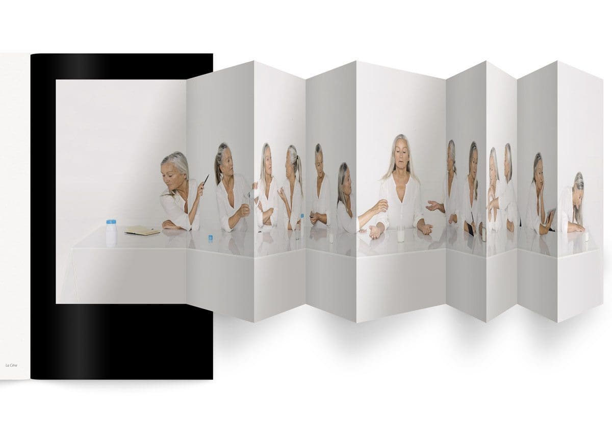 Catalogue de l'exposition Lac de Colombe Clier qui revisite des tableaux emblématiques de l’histoire de l’art en mettant en scène la puissance attractive et irrésistible du lait pour la Milk Factory, design Ich&Kar