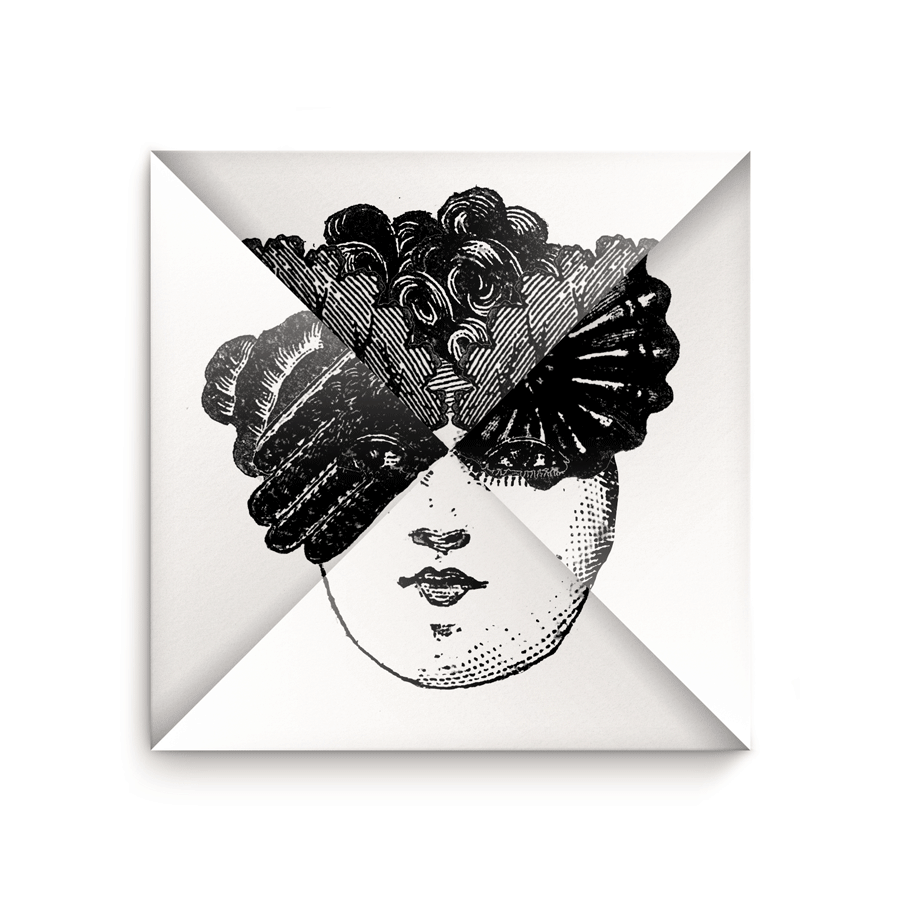 Carton d'invitation pour le mariage de Frederic Ruyant. Visages en animation. Design Ich&Kar