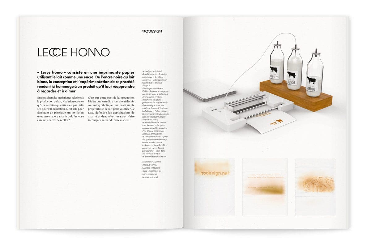 NoDesign pour le Milk Lab, catalogue d'exposition signé ichetkar
