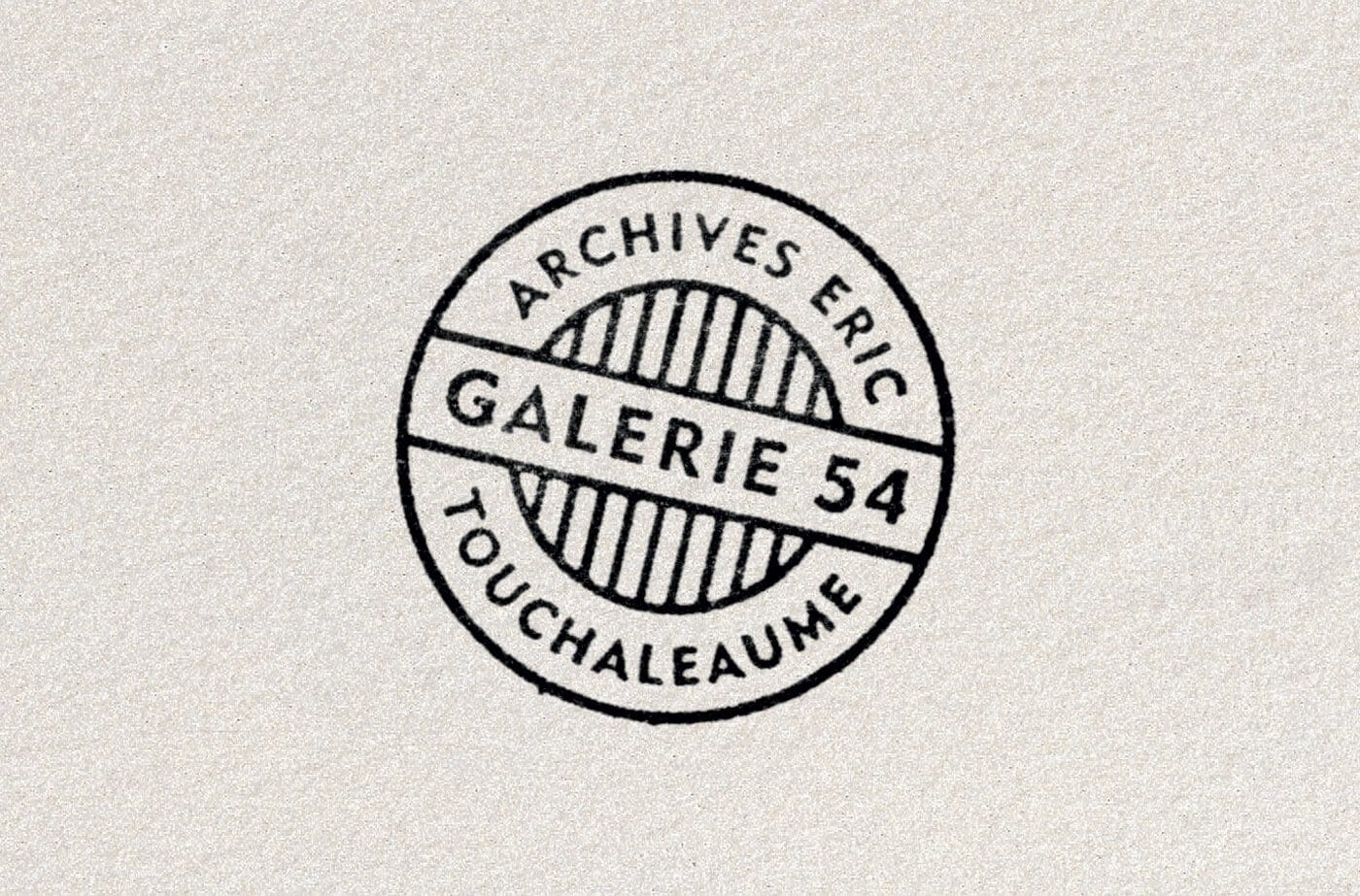 le tampon archives de la galerie 54 à Paris, design IchetKar