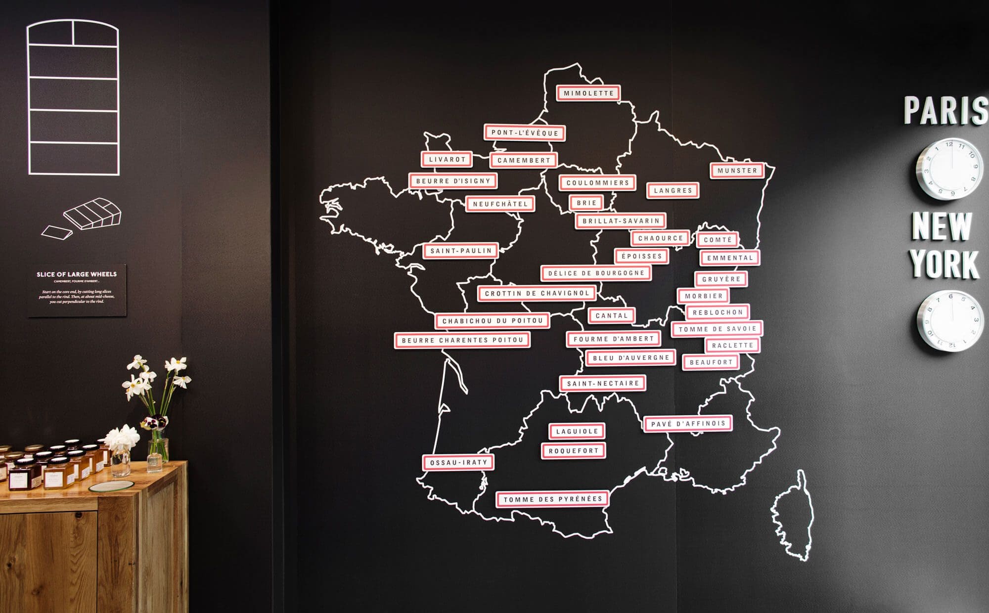 carte interactive des fromage Francais design Ich&Kar