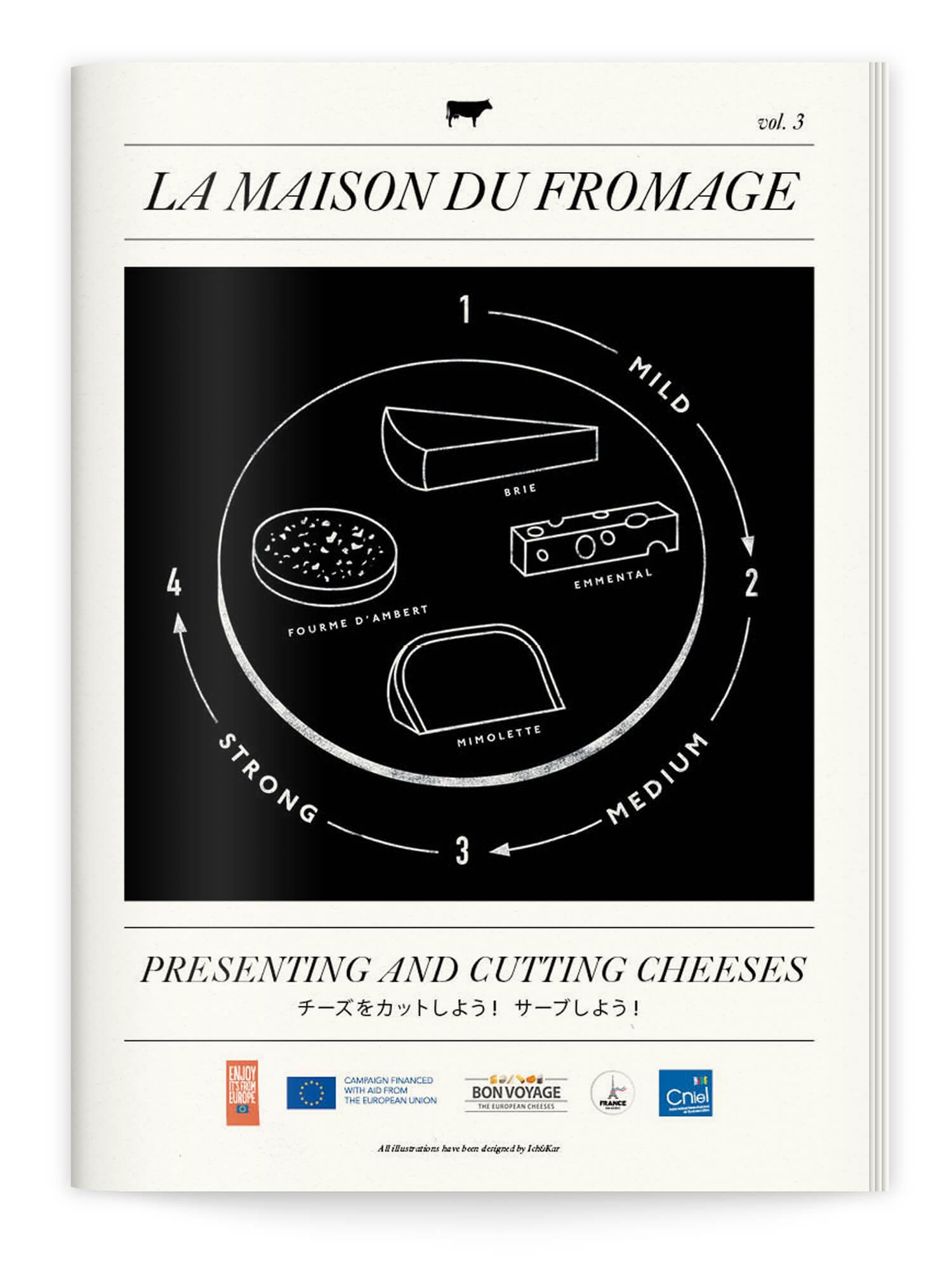 Le journal de la maison du fromage pour le pop up store du meme nom est dessiné par IchetKar