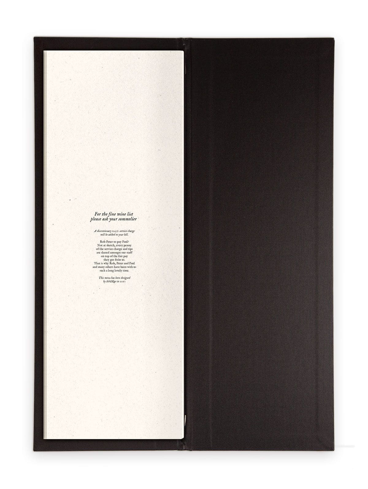design Ichetkar pour La Gallery, la petite robe noire, sérénité, élégance et sobriété, champagnes et vins, rien de plus rien de moins.