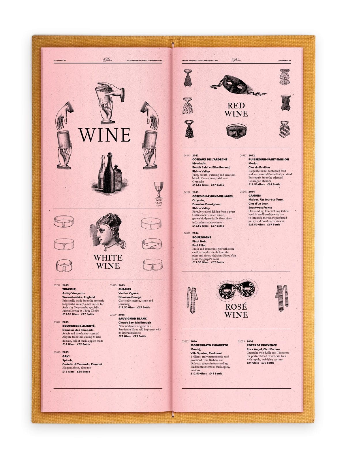 Ich&Kar pour la carte des Coktails Parlour du Sketch
