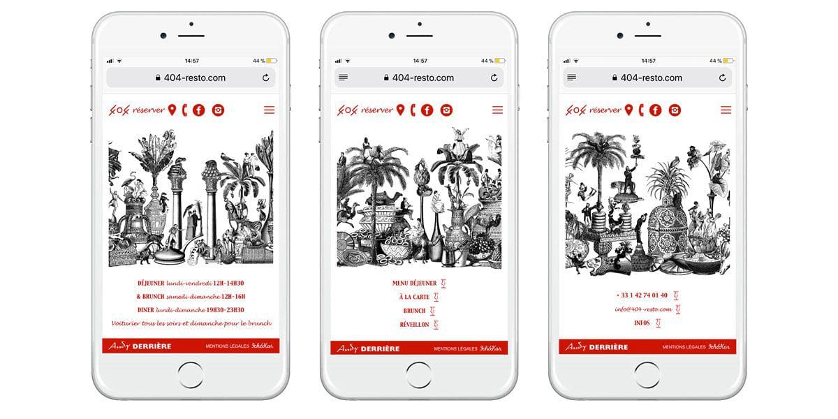 La version responsive du site web du 404, design Ichetkar