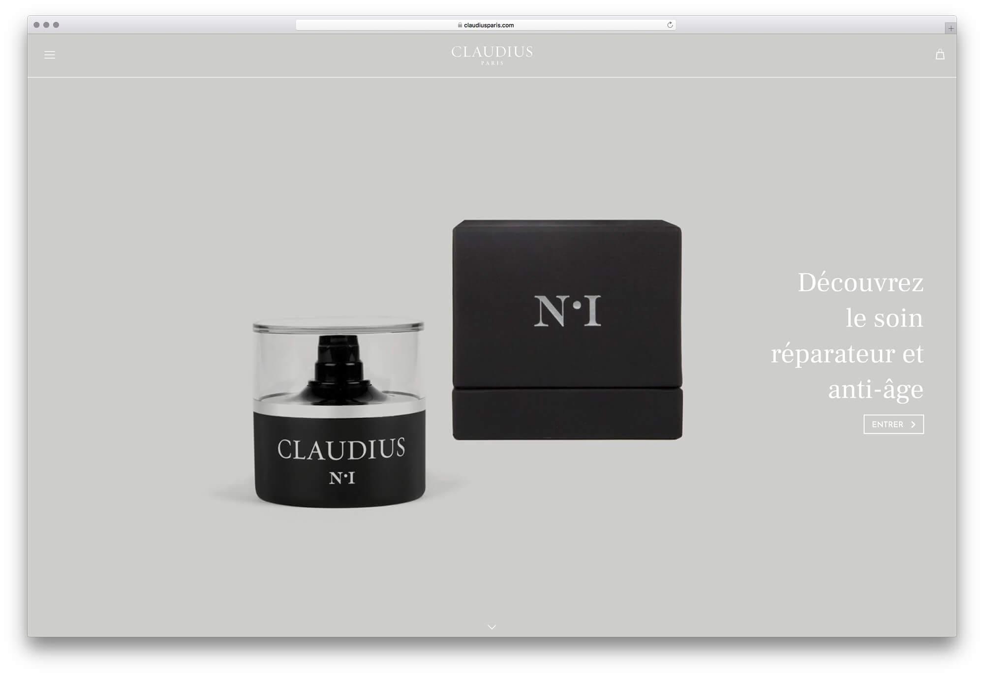 Site internet de Claudius, page histoire la marque et de sa fondatrice Sophie Guillou, design par Ichekar