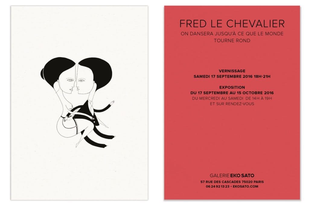 fred le chevalier, dessinateur, pour son exposition "on dansera jusqu'a ce que le monde tourne rond" par Ichetkar