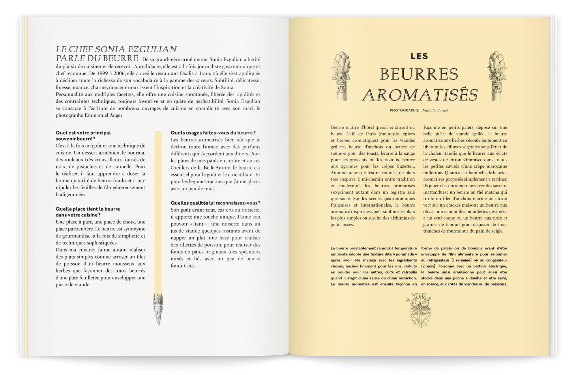 mise en page originale et raffiné sous la direction artistique de ichetkar le beurre s'offre des ornements luxueux et un graphisme contemporain