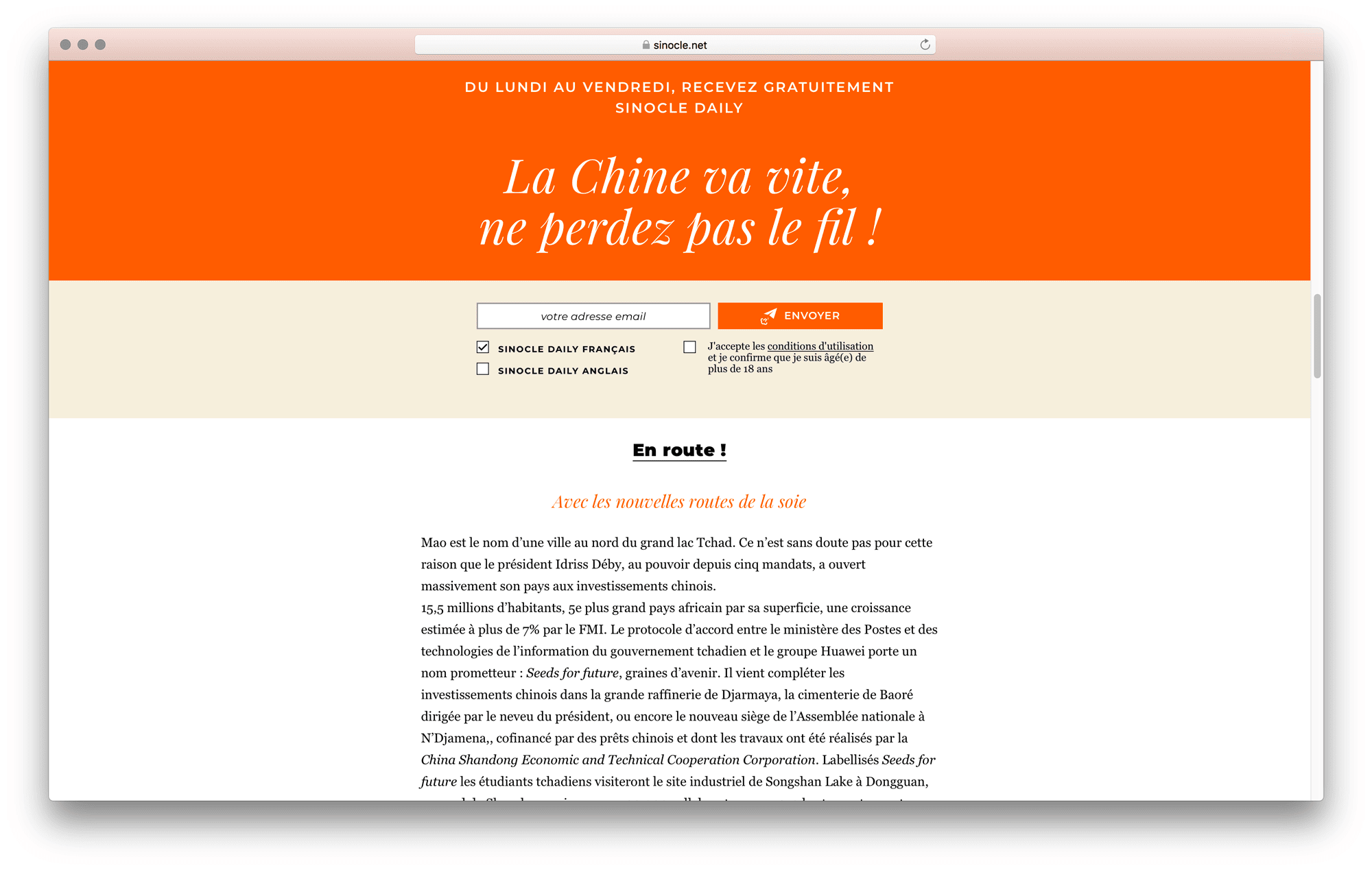 Sinocle est un site web responsive pour un média numérique français designé par Ich&Kar
