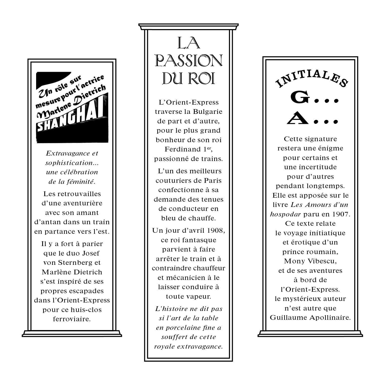 identité de l'orient express imaginée par Ich&Kar pour les privatisations du train