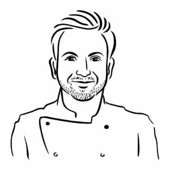 Portrait de chef par Ichetkar pour 'La Crème de la Crème', une revue célébrant la tradition et la création pâtissière dans neuf pays d'Asie et du Moyen-Orient.