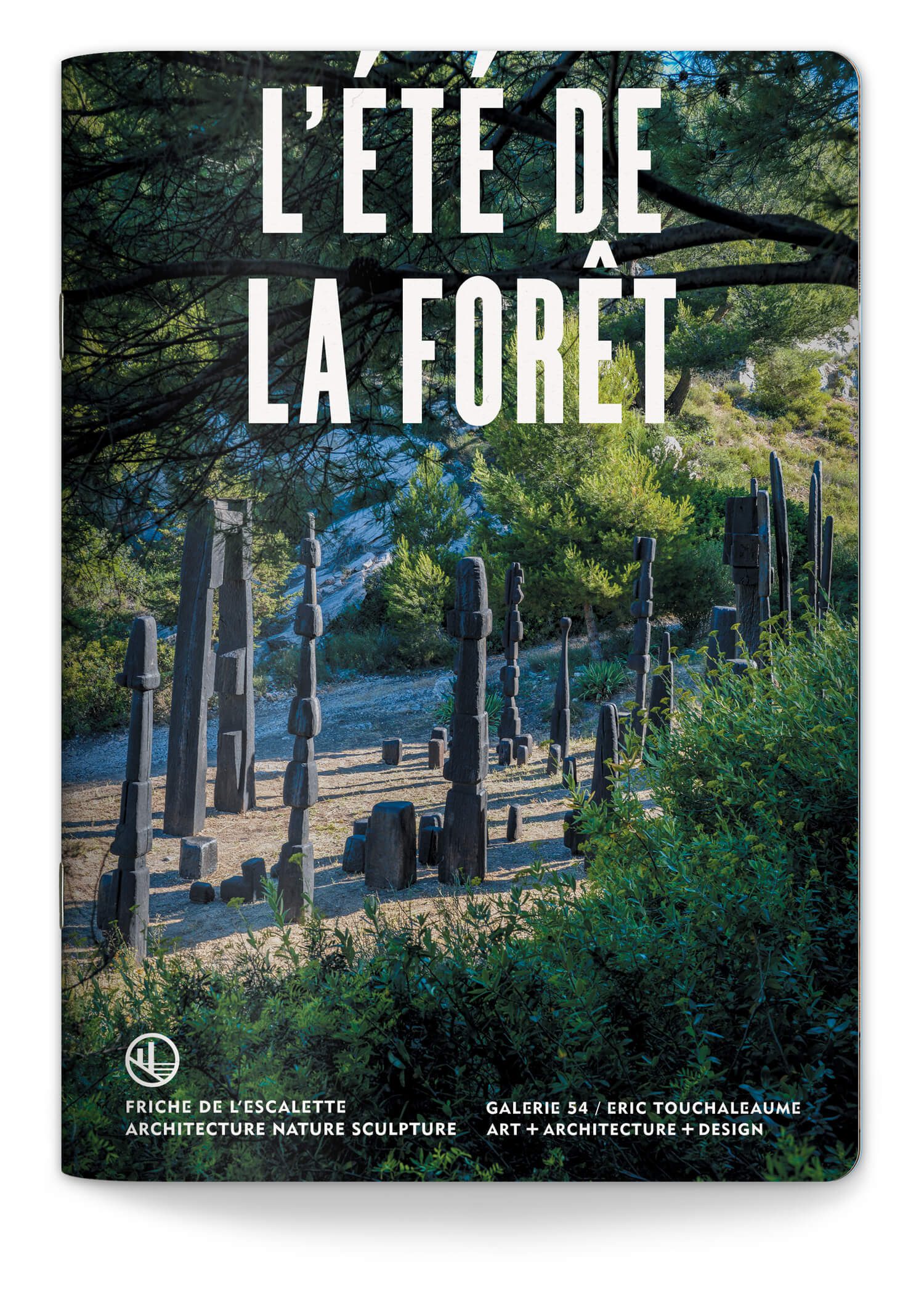 Couverture du livret de la saison 2020 de l'exposition l'été de la Foret à la Friche de l'escalette à Marseille, design IchetKar