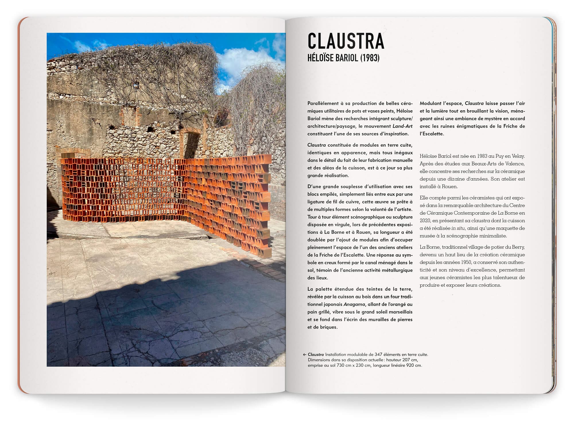 L'oeuvre Claustra d'Heloise Bariol exposé à la Friche de l'escalette, design IchetKar