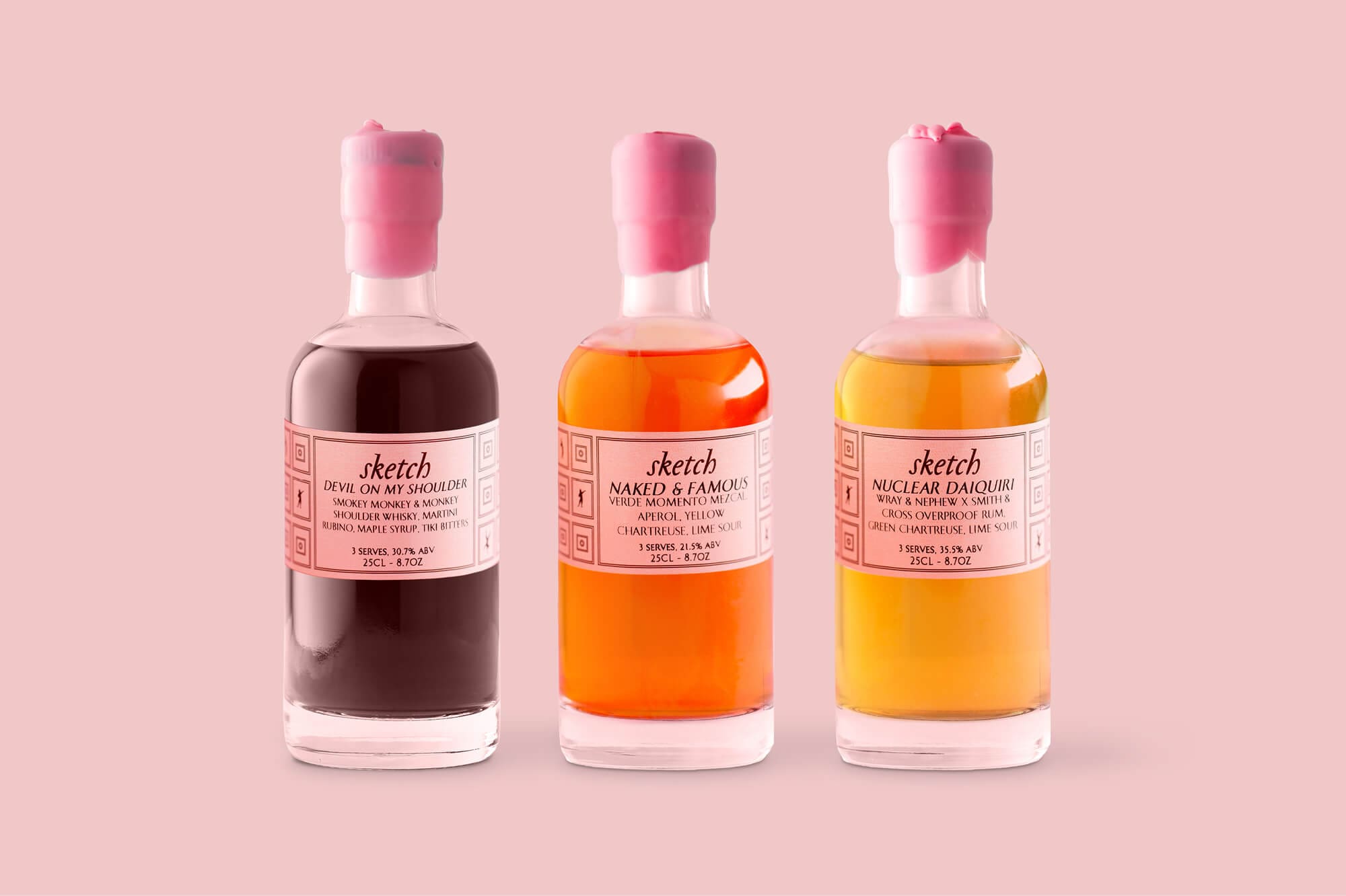 Sketch cocktail at home, toute la saveurs de la mixologie chez vous, design et branding IchetKar