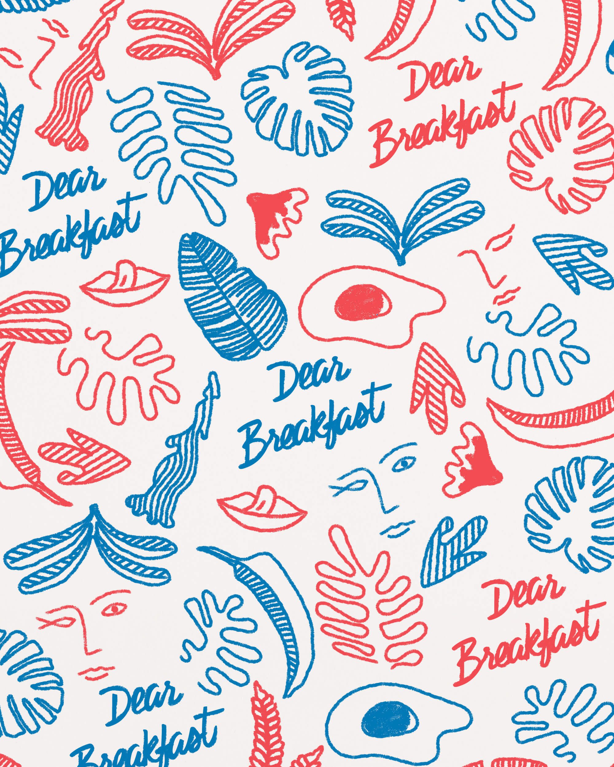 motif romantique branding dear breakfast