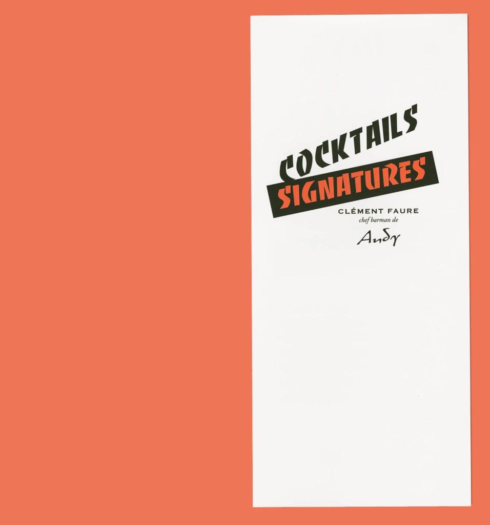fanzine punk, cocktail signature du Chef barman Clément Faure, couverture signé IchetKar