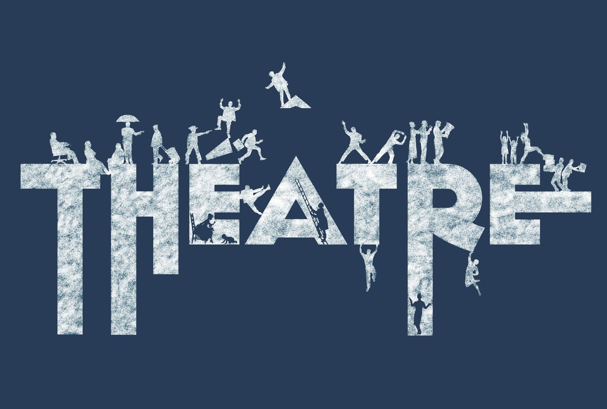 Illustration typographique pour les 3 théâtre, direction artistique IchetKar