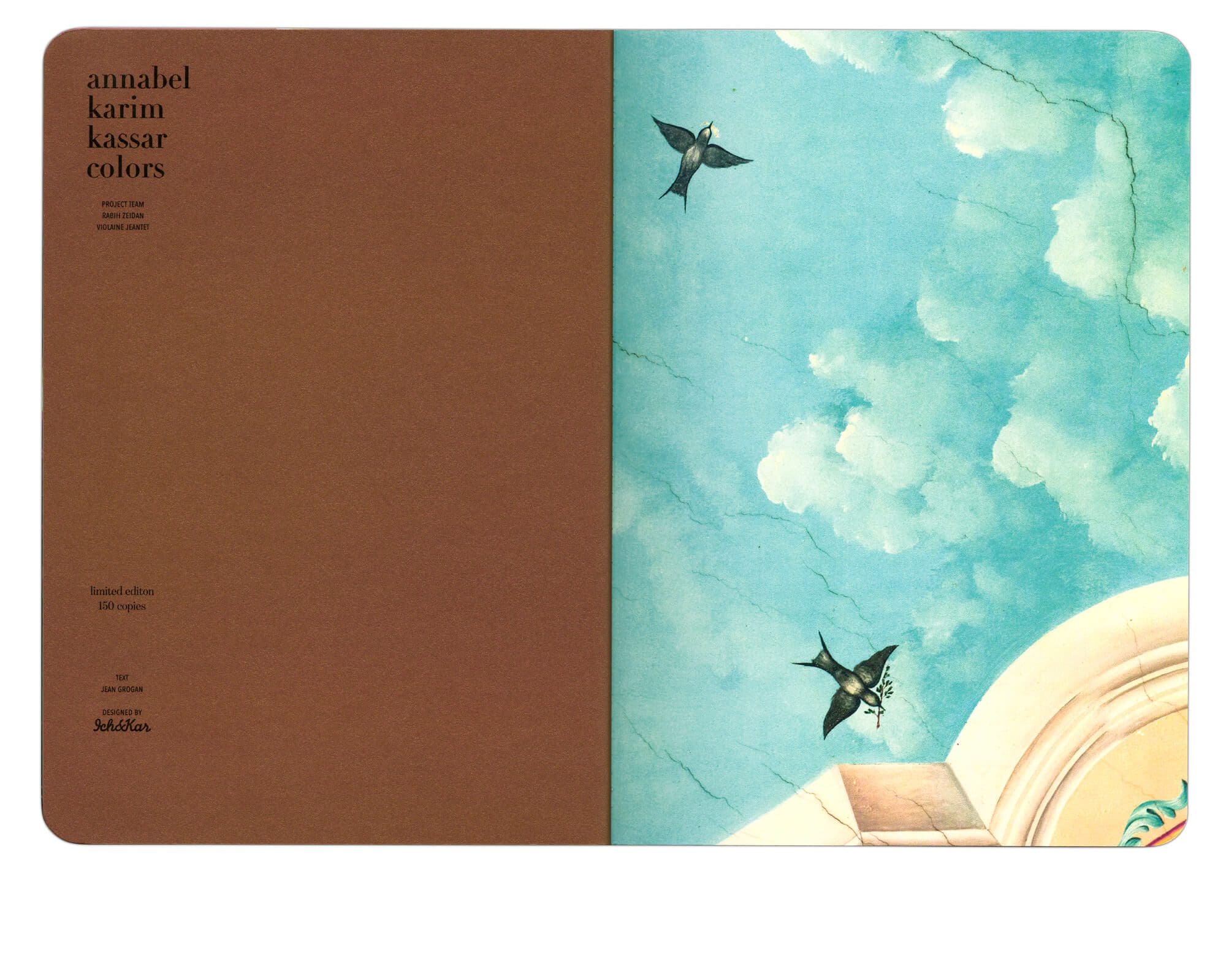 double page du livre COLORS 2021 pour annabel Karin Kassar, design ichetkar