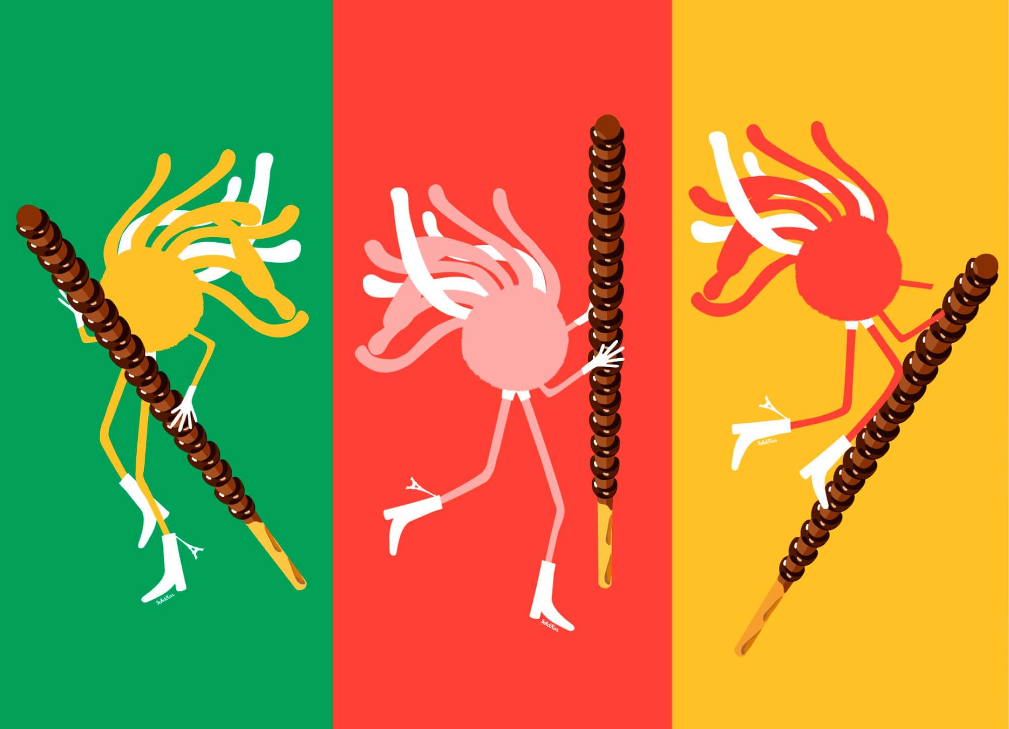 La collaboration IchetKar mikado Colette Paris aux couleurs pop avec Mr Spaghetti