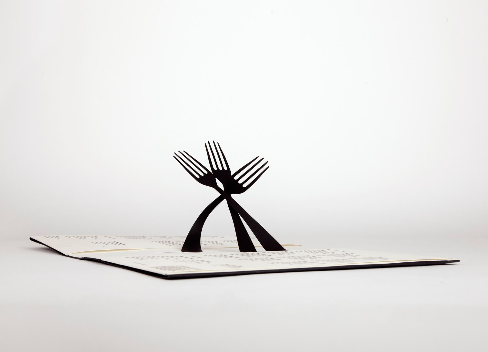 Le menu Pop up pour la gallery, celebrate restaurant de Londres dans l'établissement Sketch