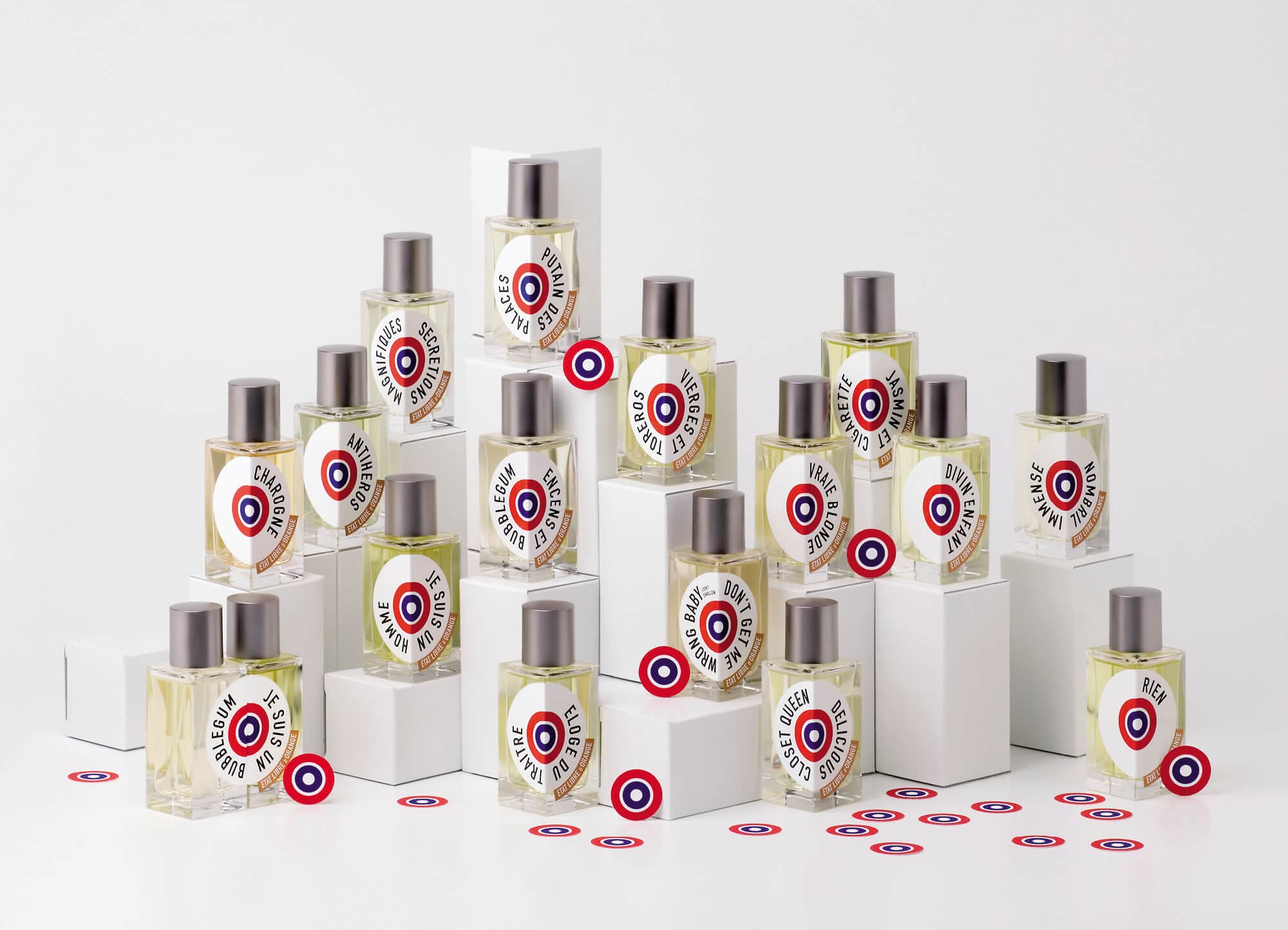 La direction de création des flacon de parfum pour État libre d'orange, concept de la cocarde IchetKar