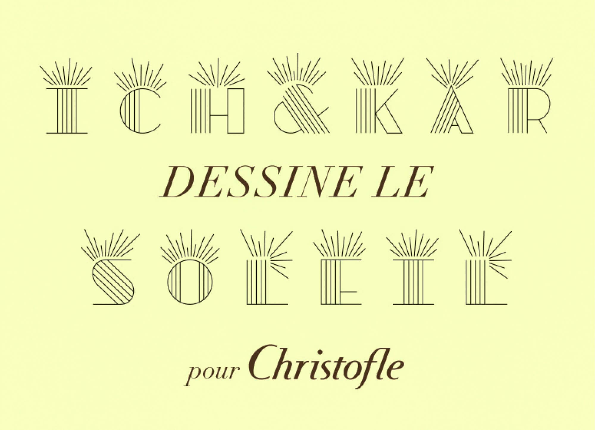 IchetKar dessine un alphabet Soleil pour les médailles de Christofle