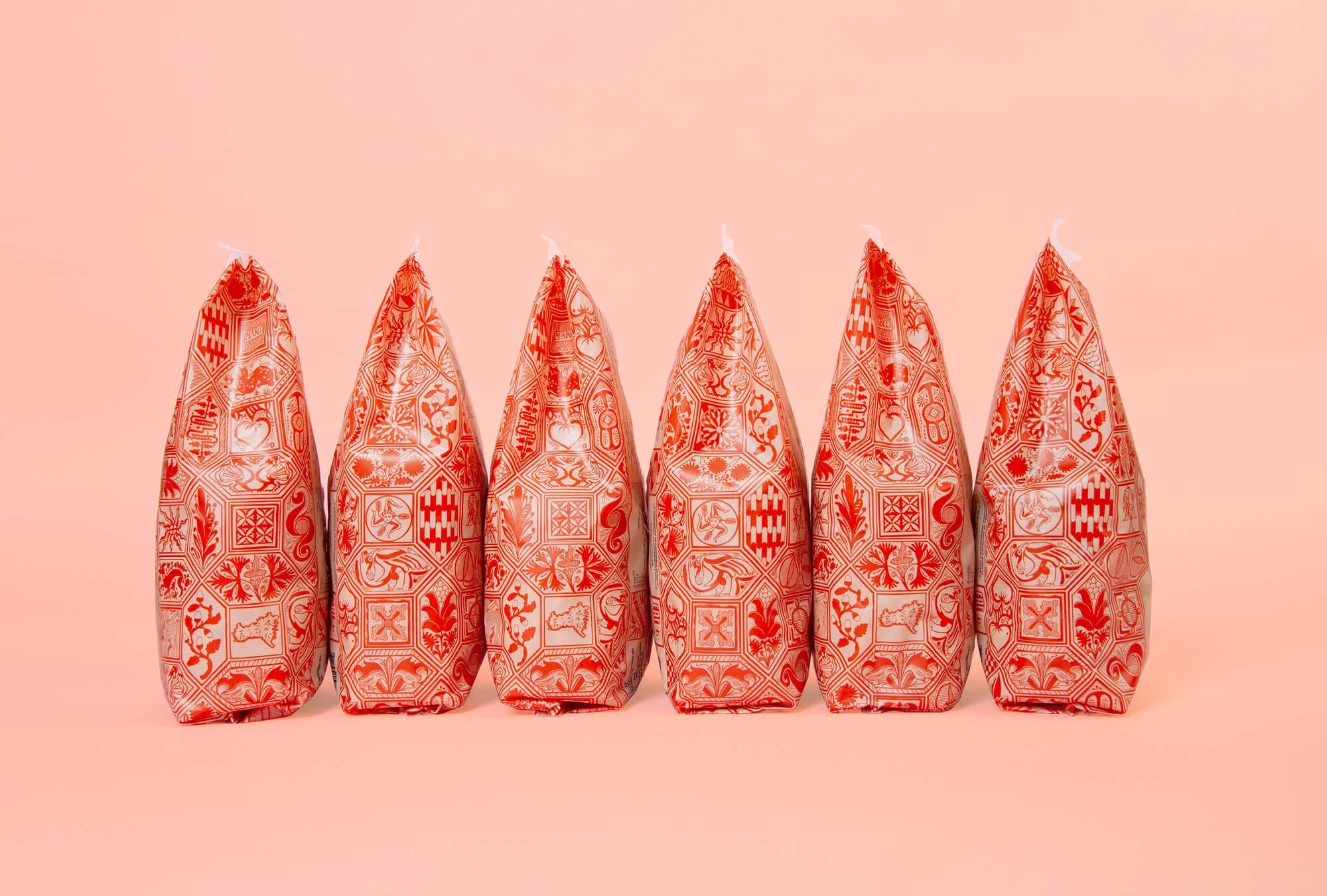 les packaging carreaux siciliens dessiné pour les pates marcolino, signé ichetkar