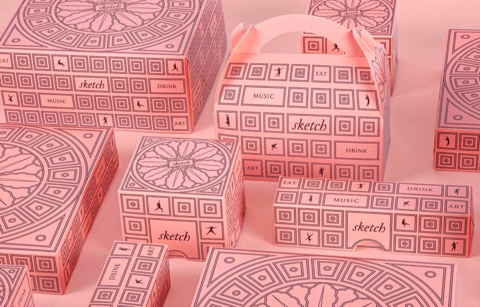 Collection des boites packaging du sketch at home, design IchetKar