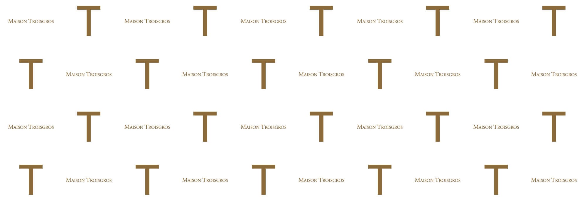Motif de l'identité visuelle du restaurant étoilé Troisgros, design IchetKar