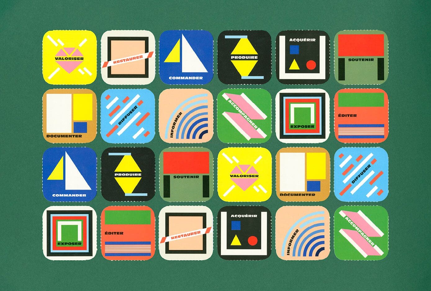 Le memory d'ichetkar pour la carte de voeux du cnap 2022, design Ichetkar.